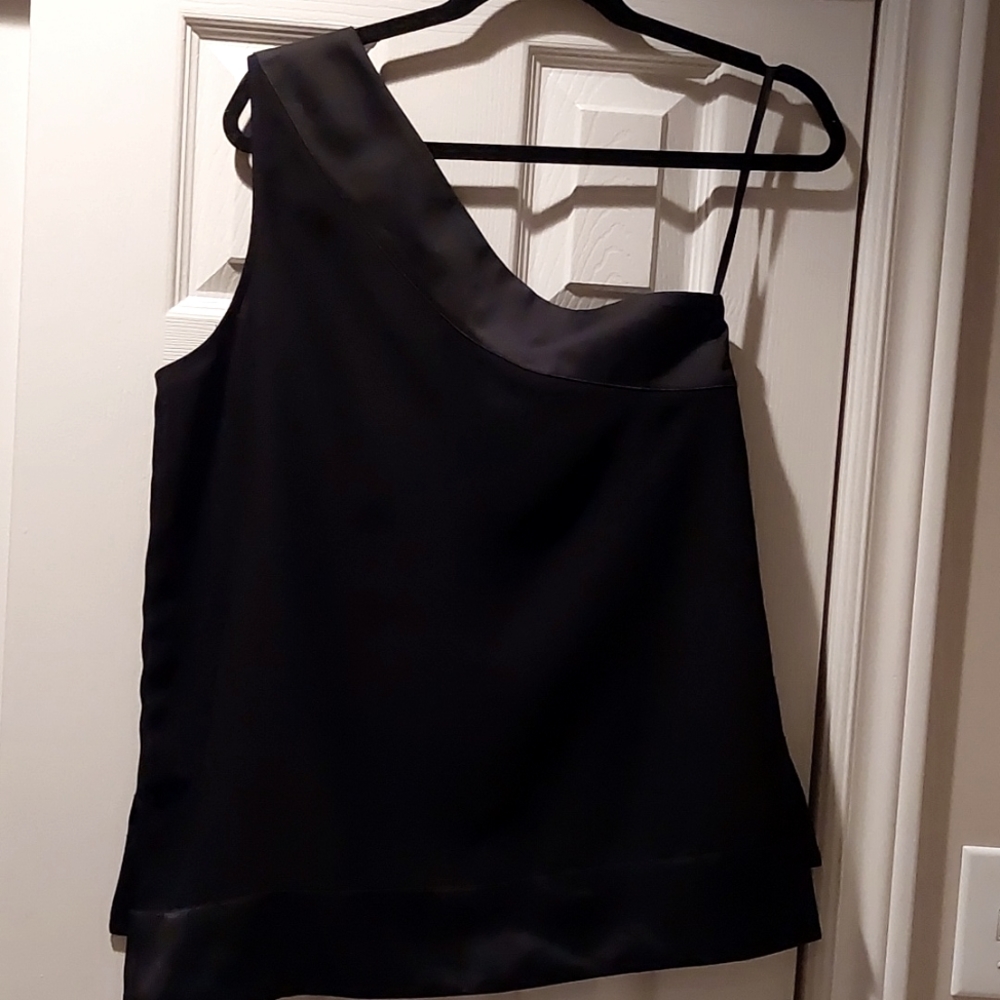 Banana Republic One Shoulder Black Top